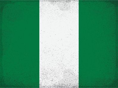 Blechschild Flagge Nigeria 30x20 cm Flag of Nigeria Vintage Deko Schild tin sign