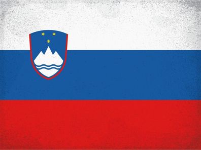 Blechschild Flagge Slowenien 30x20 cm Flag Slovenia Vintage Deko Schild tin sign