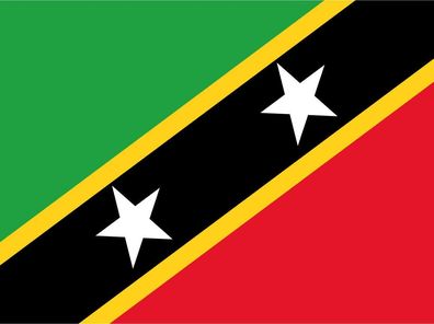 Blechschild Flagge St. Kitts und Nevis 30x20 cm Saint Kitts Deko Schild tin sign