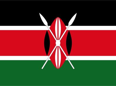 Blechschild Flagge Kenia 30x20 cm Flag of Kenya Deko Schild tin sign