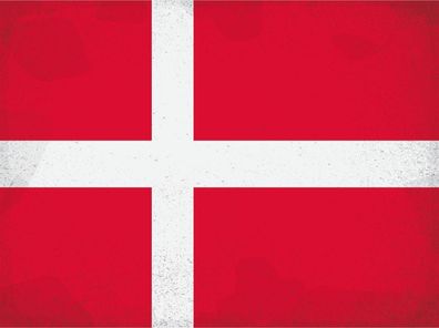 Blechschild Flagge Dänemark 30x20cm Flag of Denmark Vintage Deko Schild tin sign