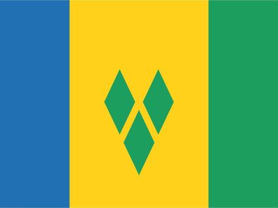 Blechschild Flagge Saint Vincent und Grenadinen 30x20 cm Deko Schild tin sign