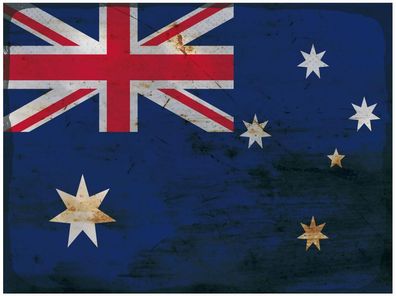 Blechschild Flagge Australien 30x20 cm Flag Australia Rost Deko Schild tin sign