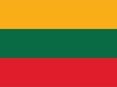 Blechschild Flagge Litauen 30x20 cm Flag of Lithuania Deko Schild tin sign
