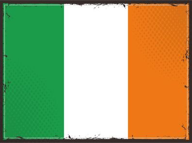 Blechschild Flagge Irland 30x20 cm Retro Flag of Ireland Deko Schild tin sign