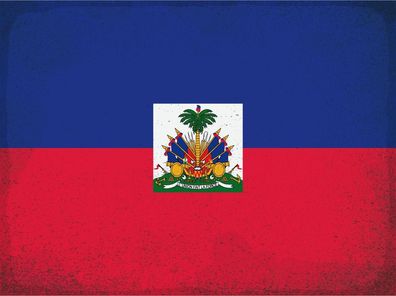 Blechschild Flagge Haiti 30x20 cm Flag of Haiti Vintage Deko Schild tin sign