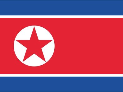 Blechschild Flagge Nordkorea 30x20 cm Flag of North Korea Deko Schild tin sign