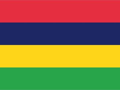 Blechschild Flagge Mauritius 30x20 cm Flag of Mauritius Deko Schild tin sign