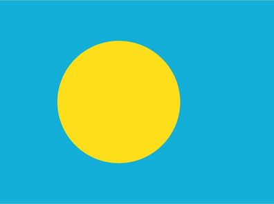 Blechschild Flagge Palau 30x20 cm Flag of Palau Deko Schild tin sign