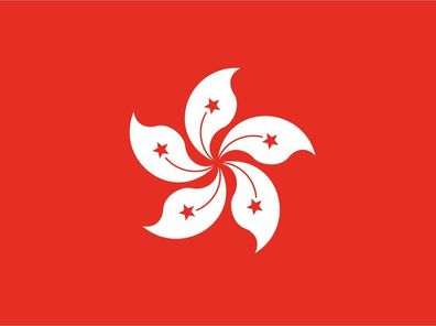 Blechschild Flagge Hongkong 30x20 cm Flag of Hong Kong Deko Schild tin sign