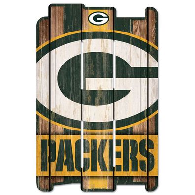 NFL Green Bay Packers Plank Fence Wood Sign Holzschild Holz Deko Zaun 43x28cm