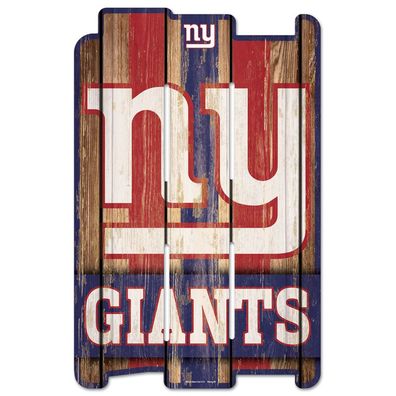 NFL New York Giants Plank Fence Wood Sign Holzschild Holz Deko Zaun 43x28cm