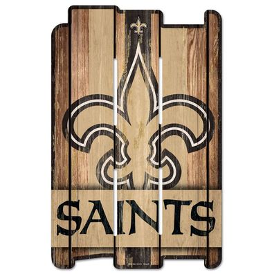 NFL New Orleans Saints Plank Fence Wood Sign Holzschild Holz Deko Zaun 43x28cm