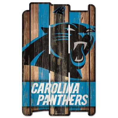 NFL Carolina Panthers Plank Fence Wood Sign Holzschild Holz Deko Zaun 43x28cm