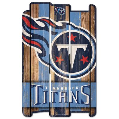 NFL Tennessee Titans Plank Fence Wood Sign Holzschild Holz Deko Zaun 43x28cm