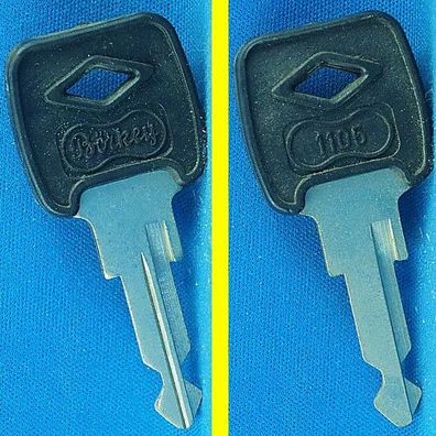 Schlüsselrohling Börkey 1105 mit Kunststoffkopf für franz. Neiman / Chrysler, Citroen