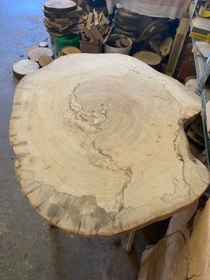 Baumscheibe, Holzscheibe, Tischplatte, ca.100/90/5cm