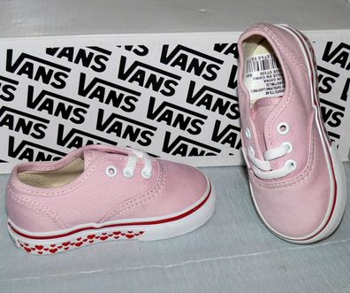 Vans TD Authentic HEARTS TAPE T'S Canvas Kinder Schuhe Sneaker EU 21 Pink Lady