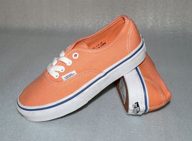 Vans Authentic K'S Canvas Kinder Schuhe Freizeit Sneaker 31 UK13 Canteloupe Weiß