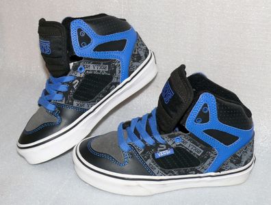Vans ALLRED MID Y'S Kinder Leder Schuhe Boots Sneaker 31 UK 13 Stencil Black Bla