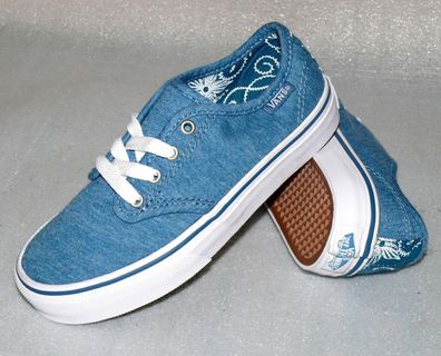Vans Camden Strippe Stitch Flower ZS Canvas Schuhe Boots Sneaker 31 Blau LC568