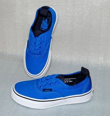 Vans Authentic Elastic Lace K'S Canvas Schuhe Kids Sneaker Gr 31 UK13 Blau Weiß