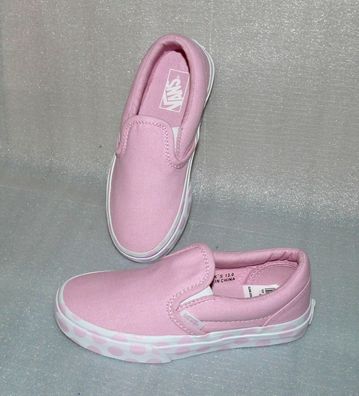 Vans Calssic Slip On K'S Canvas Kinder Schuhe Freizeit Sneaker 31 UK13 Lady Pink