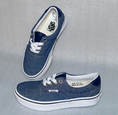 Vans ERA 59 K'S Canvas Kinder Schuhe Freizeit Sneaker 31 UK13 C&L Chambray Blau