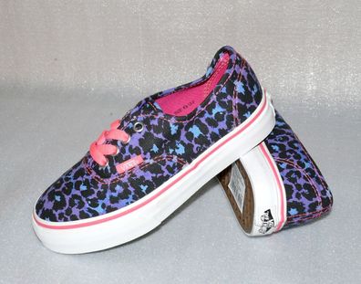 Vans Authentic K'S Canvas Kinder Schuhe Sneaker 31 UK 13 Leopard Skull Blue Pink