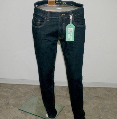 FST IND Bruno DEEP Dark 1080 Perfect Fit Comf Stretch Jeans W 32 42 L 30 34 Navy