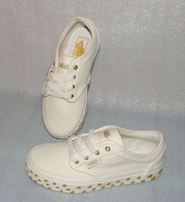 Vans Atwood Z'S Canvas Kinder Schuhe Freizeit Sneaker Gr 31 UK13 Gold Herz Natur