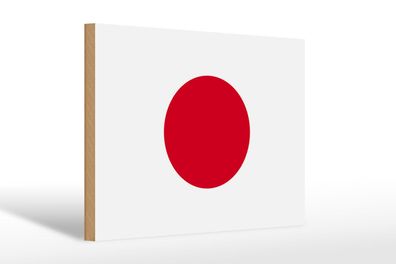 Holzschild Flagge Japans 30x20 cm Flag of Japan Deko Schild wooden sign