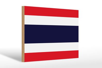 Holzschild Flagge Thailands 30x20 cm Flag of Thailand Deko Schild wooden sign