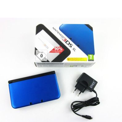 Nintendo 3DS XL Konsole in Blau / Schwarz mit Ladekabel #12D