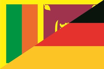 Aufkleber Fahne Flagge Sri Lanka-Deutschland verschiedene Größen