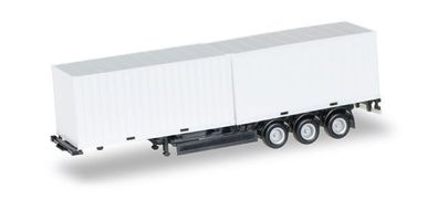 Herpa 076494-002 - 40 ft. Containerchassis Krone mit 2 x 20 ft. Container. 1:87