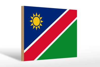 Holzschild Flagge Namibias 30x20 cm Flag of Namibia Deko Schild wooden sign