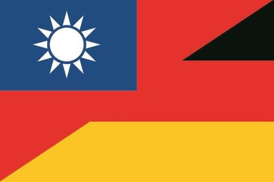 Aufkleber Fahne Flagge Taiwan-Deutschland verschiedene Größen