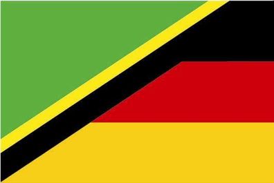 Aufkleber Fahne Flagge Tansania-Deutschland verschiedene Größen