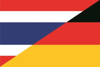 Aufkleber Fahne Flagge Thailand-Deutschland verschiedene Größen
