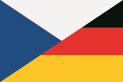 Aufkleber Fahne Flagge Tschechien-Deutschland verschiedene Größen