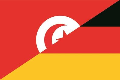 Aufkleber Fahne Flagge Tunesien-Deutschland verschiedene Größen