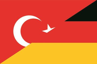 Aufkleber Fahne Flagge Türkei-Deutschland verschiedene Größen