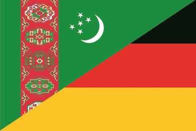 Aufkleber Fahne Flagge Turkmenistan-Deutschland verschiedene Größen