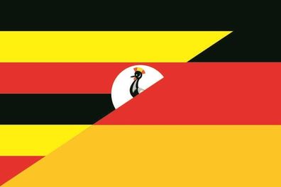 Aufkleber Fahne Flagge Uganda-Deutschland verschiedene Größen