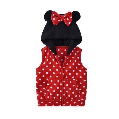 Kinder Mickey Minnie Hoody Weste Disney Baby Plus Velvet Zipper Pullover Mantel