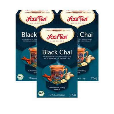 3 x BIO YOGI TEA Black Chai | 3 x 37,4g