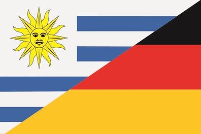 Aufkleber Fahne Flagge Uruguay-Deutschland verschiedene Größen