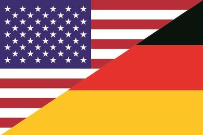 Aufkleber Fahne Flagge USA-Deutschland verschiedene Größen