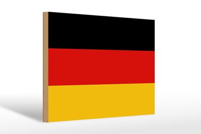 Holzschild Flagge Deutschlands 30x20 cm Flag of Germany Deko Schild wooden sign